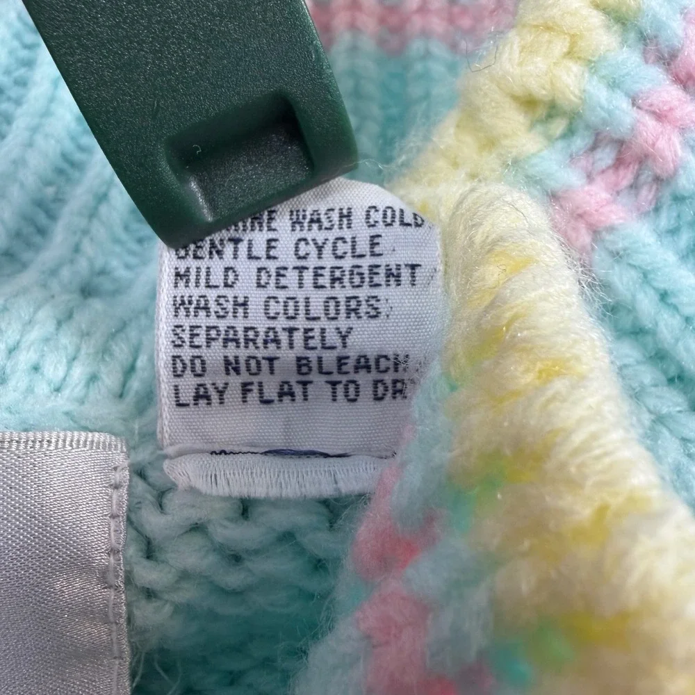 Helium Vintage Knit Sweater S Mint Green Pastel Coquette‎ Grandmacore Soft Girl